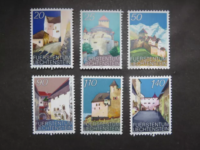 Liechtenstein 1986 1987 1989 Mi-Nr. LI 896 897 898 919 920 962 Castle Vaduz kpl.