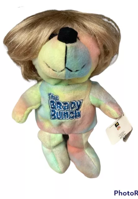 1999 Brady Bunch  Carol Brady Tie-Dye 9” Beanbag Beanie Bear Collectors Vintage 2