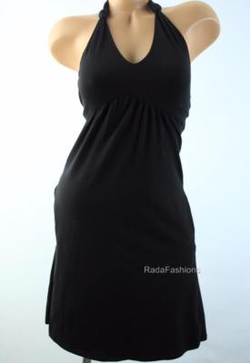 Victoria's Secret Summer Knotted Halter Beach Dress Black Bra Tops