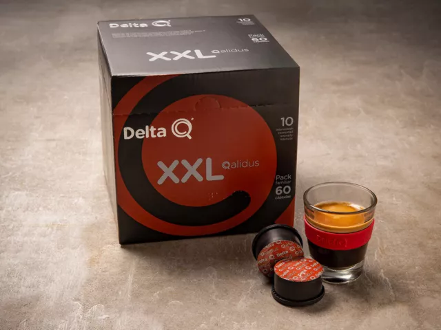 Delta Q Espresso Pods for Delta Q machines, Qalidus - Intensity 10, Notes  of Caramel, 70 Coffee Pods