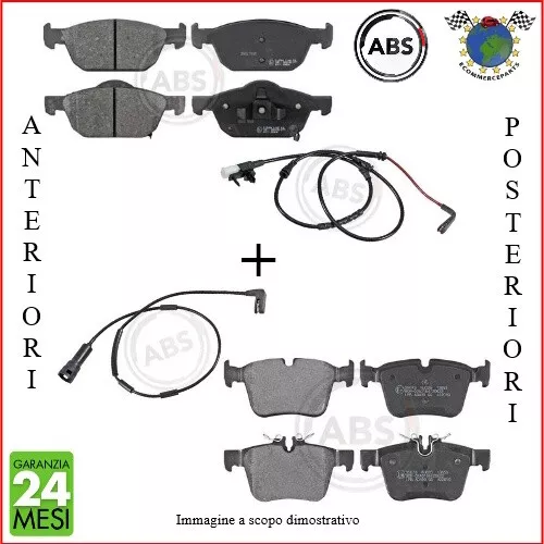 Kit Pastiglie freno Ant+Post + sensore usura Abs per BMW X4 F26 xDrive X3 #pc