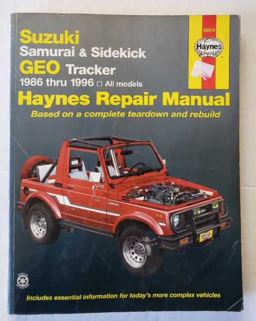 Suzuki Samurai Sidekick Geo Tracker 1986 to 1996 Haynes Shop Repair Manual 90010