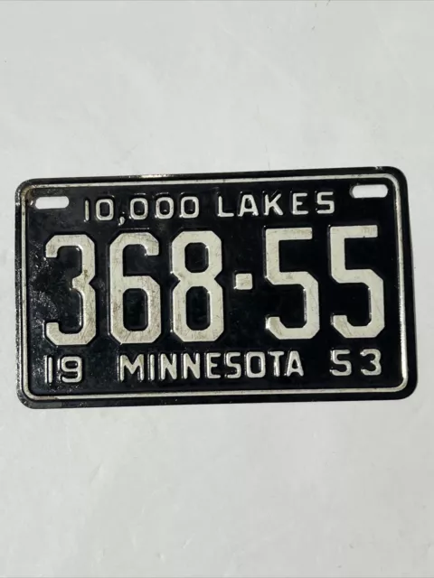 Vintage 1953 Minnesota  10000 Lakes Wheaties Cereal Box  License Plate