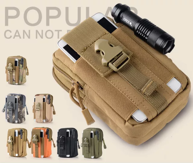 Tactical Molle Pouch Belt Waist Pack Bag Military Waist Fanny Pack Phone Pocket