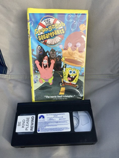 THE SPONGEBOB SQUAREPANTS Movie VHS Nickelodeon RARE 2005 Plastic ...
