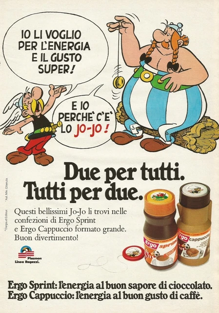 U0548 Ergo Spreaders, Asterix, Obelix, Advertising Vintage 1980, 20 X 28 CM