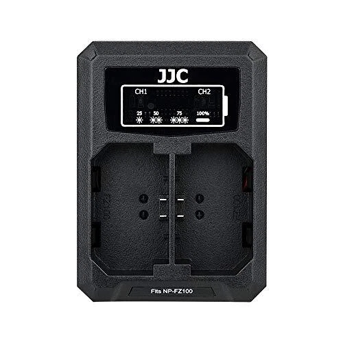 JJC Chargeur Double Batterie USB pour Appareils Photo Sony FX3 Alpha A1 (ILCE-1)