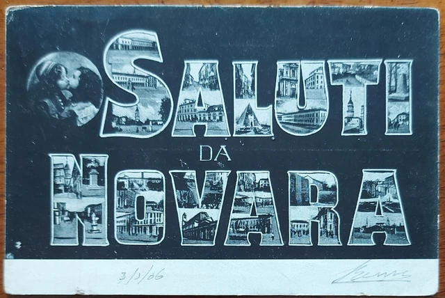 Saluti da Novara - cartolina viaggiata