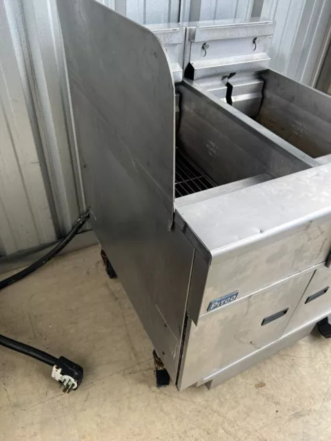 Pitco Frialator SE148X SE148 2 Bay ELECTRIC 60lb Fryer w/ Filtration System #2 3