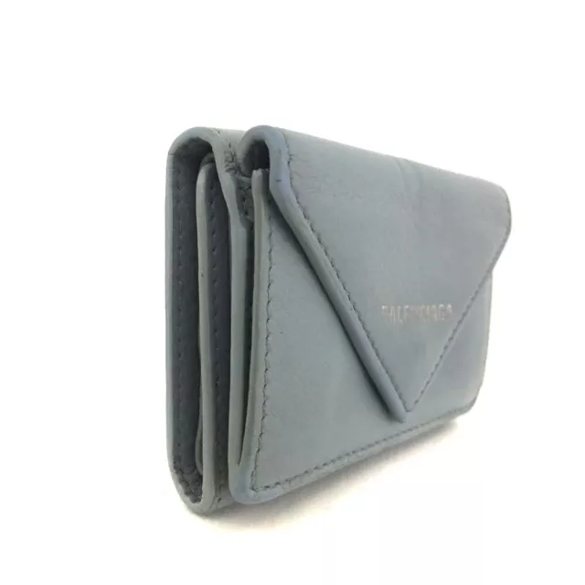 BALENCIAGA EVERYDAY MINI Papier Leather Trifold Wallet/9X1673 $1.00 ...