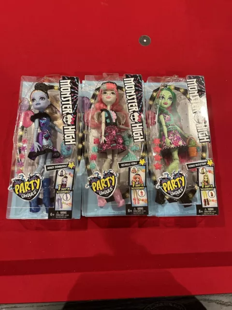 Monster High Party Gould Three Dolls NIB 2016