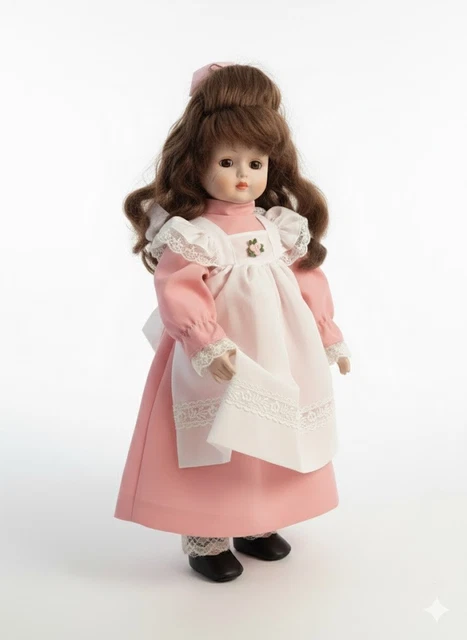 POUPÉE EN PORCELAINE Fines Avec Grand Ourson En Peluche Hauteur 40 Cm Fille EUR 33,60 - FR