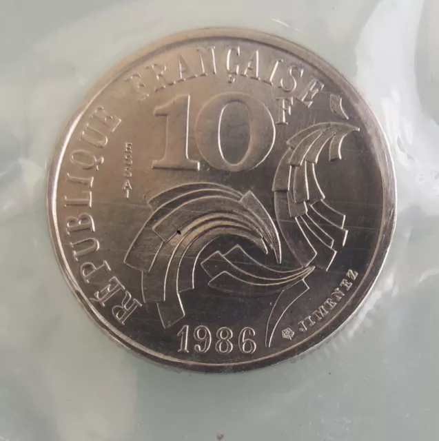 Rare ESSAI 10 francs Jimenez 1986 non circulé UNC - 1850ex - PROVA