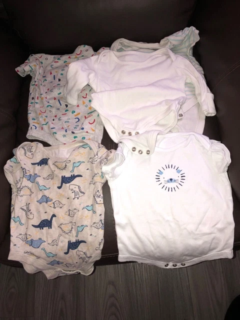 Excellent Aged 3-6 Months 1 0-3 Months Bundle  4 of 5 Baby Boys Girls Bodysuits 