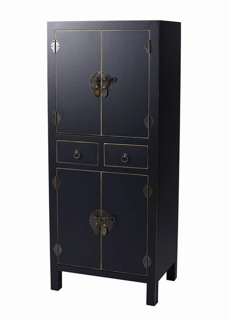 Commode Chinoise Rouge Palazzo INT - Armoire De Mariage Orientale (L.63 Cm)