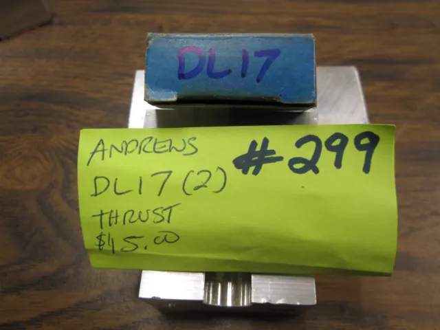DL17 Andrews ball thrust bearing #299