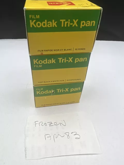 Kodak Tri-X Pan Film TX 135-36 3 Rolls NEW Exp Dec 1982 Vintage 35mm B&W Film