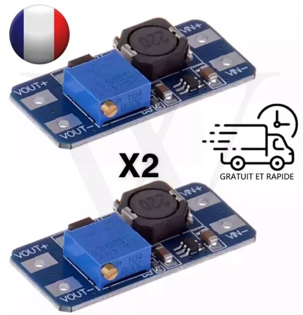 MT3608 DC-DC 2 Pcs Ajustable Module D'alimentation de Booster de Tension 2-24V