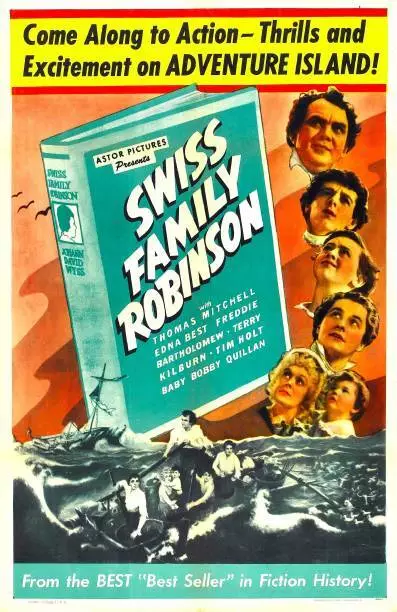 Swiss Family Robinson poster from Thomas Mitchell Tim Holt F - Old Movie Photo