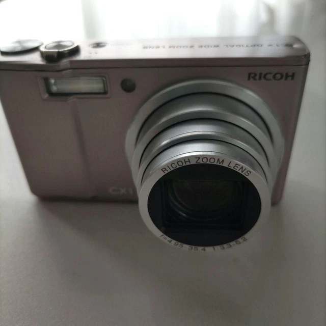 Ricoh CX6 9.21MP Digital Camera Champagne Rose zoom Tested Working