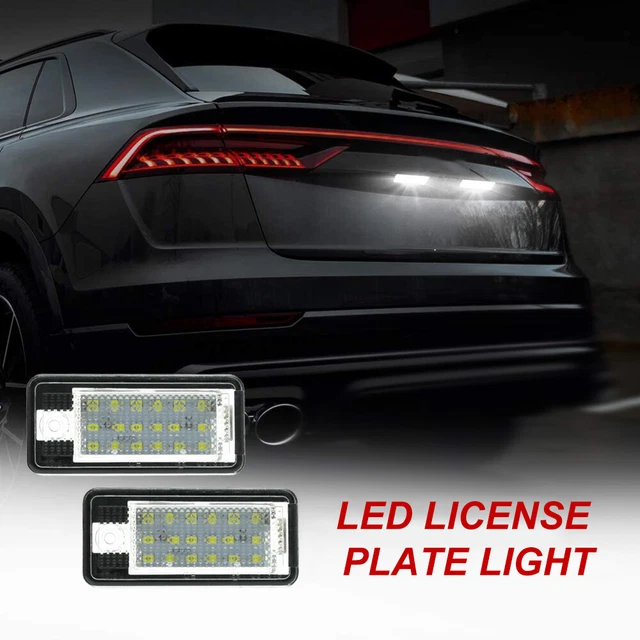 2x Illuminazione targa LED per Audi Q7 A3 S3 A4 S4 A6 C6 S6 A8 S8(d3) Rs4