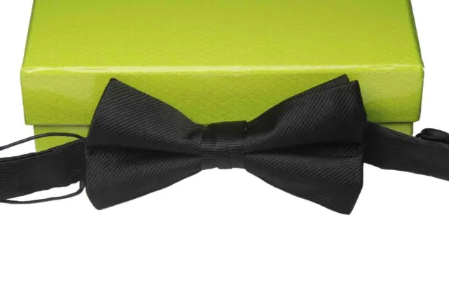 NWT TED BAKER Men’s 100% Silk Bow Tie Formal Black Pre-Tied One Size Adjustable