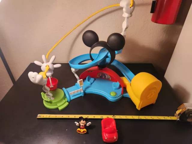 Disney Mickey Mouse Clubhouse Zip Slide and Zoom Playset Figure Car 2015 Mattel