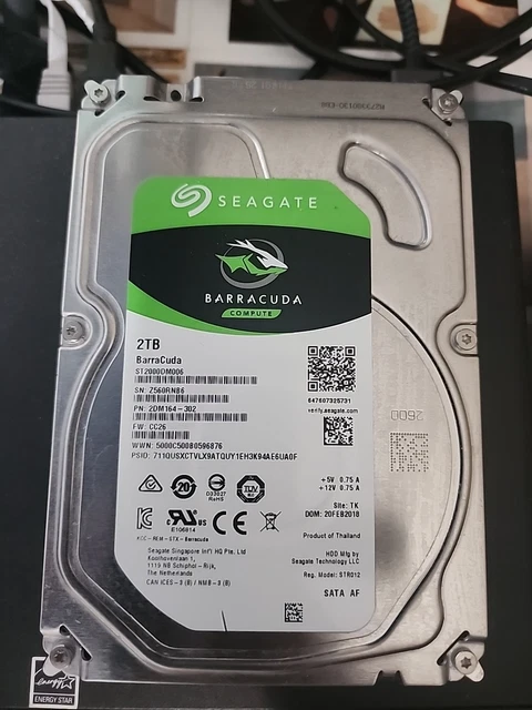 Disque Dur Interne Seagate Barracuda 2 To - ST2000DM006 - 7200 Tr/min - SATA III 3,5" - Occasion Fonctionnel