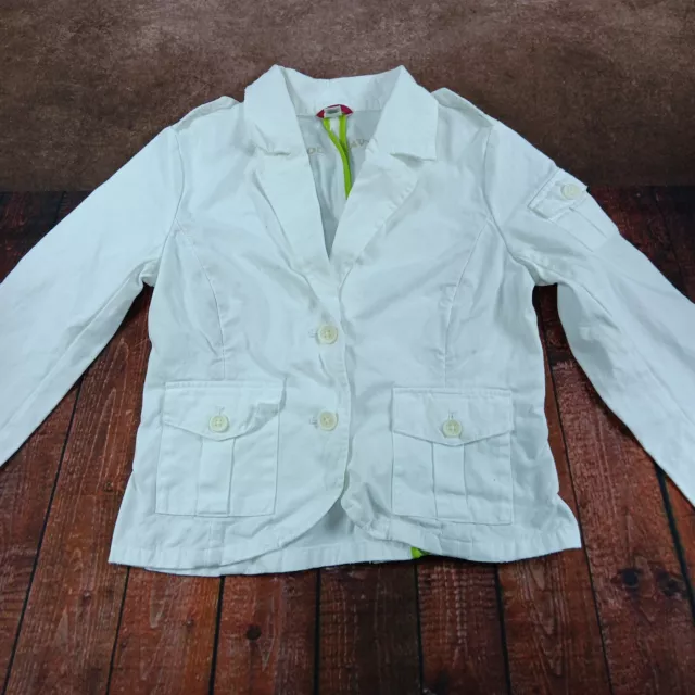 OLD NAVY Blazer Jacket Womens Size Medium White VGUC