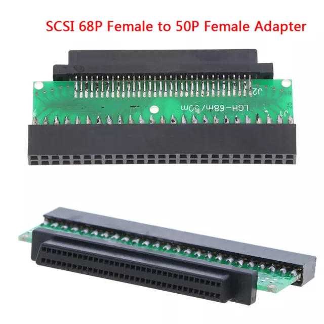 SCSI HD 68 pin to IDC 50 pin adapter card SCSI 68-50 female-fem F3