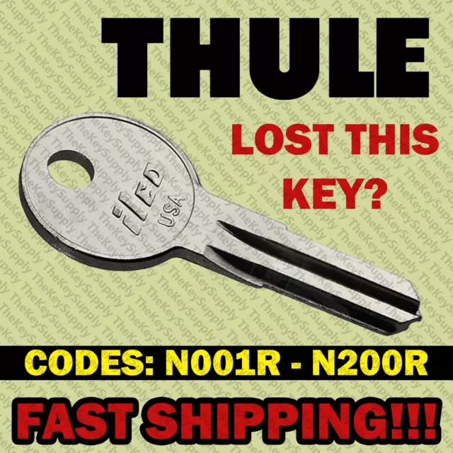 Thule Replacement Key Cut to Your Code N001R - N200R