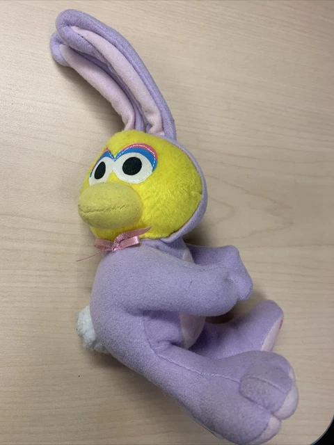 Fisher Price Sesame Street Basket Hugger plush Big Bird Bunny clip on Easter
