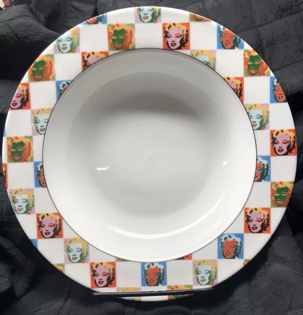 Andy warhol Marilyn Monroe Block China 8 3/4” Soup Bowl 1997 Some Like It Hot