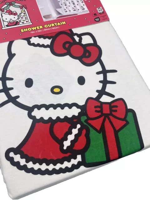 Hello Kitty Christmas Shower Curtain Sanrio Holiday Present Gift Brand New