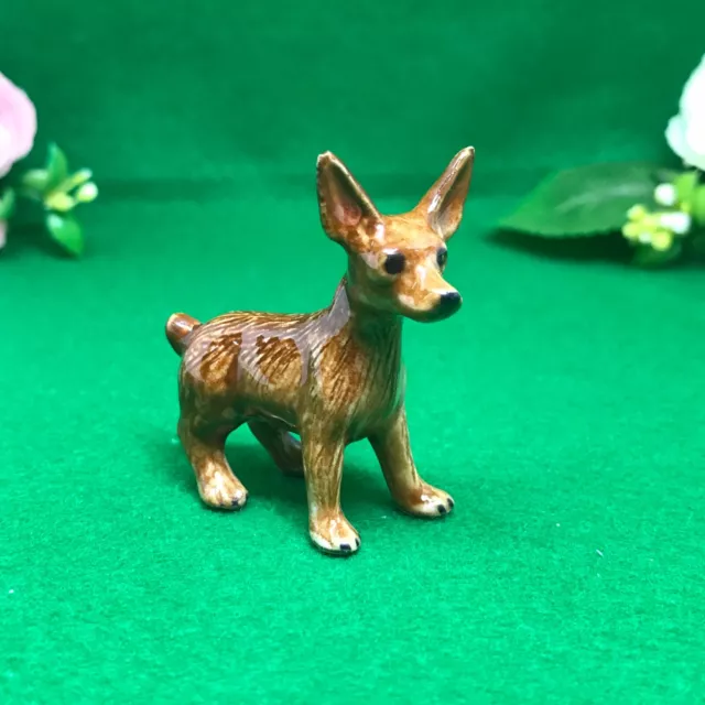 Tiny Dog Chihuahua Figurine Handpaint Miniature Gift For Decoration Collectible