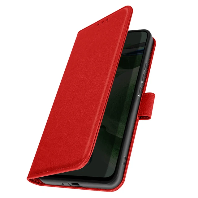 Norn - Cover per iPhone 7/8/SE 2020, motivo: gatto carino a portafoglio, con funzione stand, scomparti per carte e chiusura magnetica, colore: Rosso