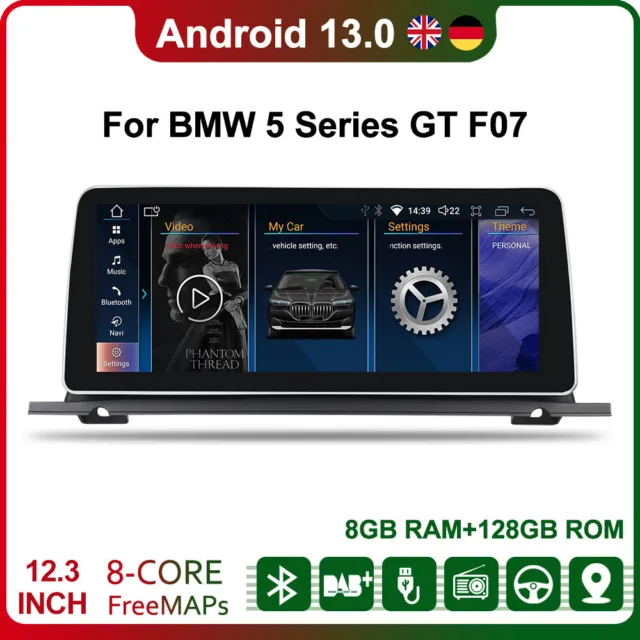 Für BMW BMW 5er F07 12.3'' 8-Kern 128G CarPlay Android auto Autoradio GPS DAB+