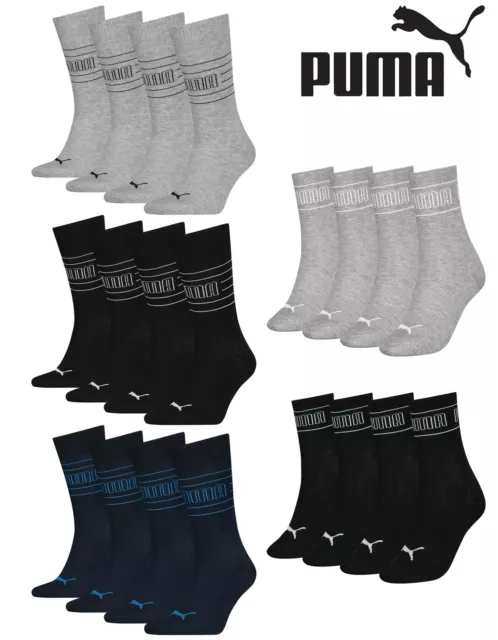 PUMA Classic Sports Socks Mens Womens Sport Crew Sock 4 Pairs Multipack