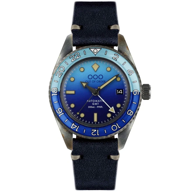 Out Of Order 001-25.BB Uomo Bomba Blu Automatico Gmt Polso