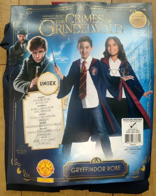 Gryffindor * Robe Only * Fancy Dress Crimes Grindelwald Harry Potter 5 - 7 years