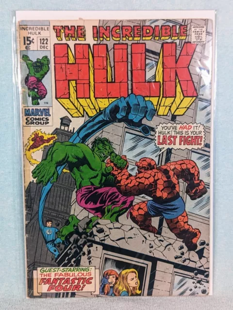 Incredible Hulk #122 (Marvel, 1969) Hulk vs the Fantastic Four!
