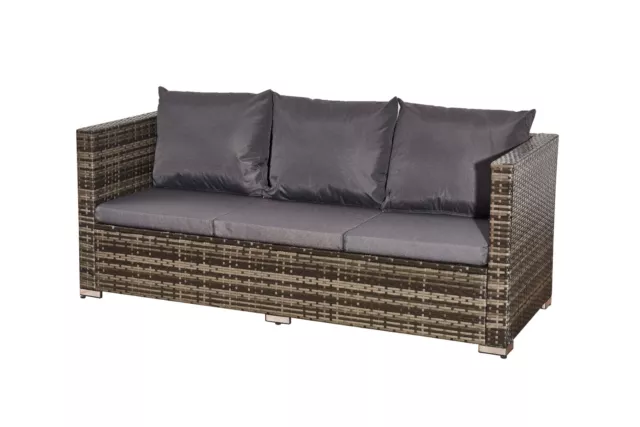 Rattan Garden Corner Sofa Set L Shaped Mix Grey Furniture 4-Seater Outdoor Patio 2
