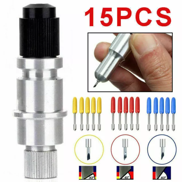 5x30°+5x45°+5x60° CB09 Klingenhalter Plottermesser Für Graphtec Schneideplotter