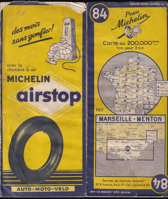 carte michelin 84 marseille menton 1940