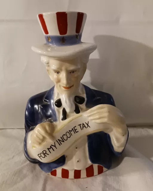 Geo. Z. Lefton #882 ‘For My Income Tax’ Uncle Sam Ceramic Bank