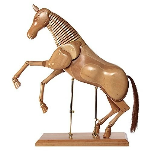 Rare Wooden Horse Statue Artist Sculpture Model Articulated Art Draw/Sketch 30cm