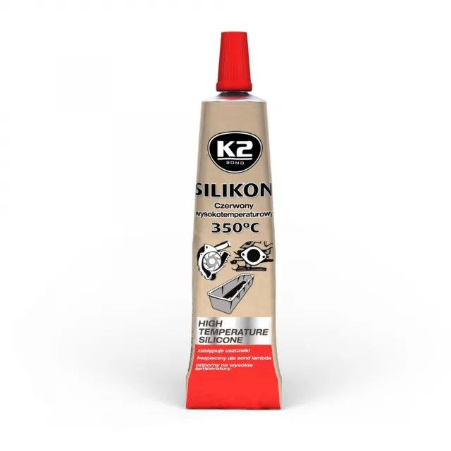 High Performance Temperature Resistant Silicone Adhesive Sealant Red 2 X 21g