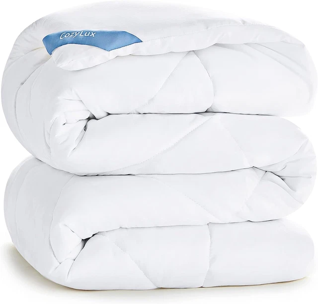 Piumino Letto Matrimoniale 220X240 Cm per 4 Stagioni, Piumine in Fibra 300 G/M²