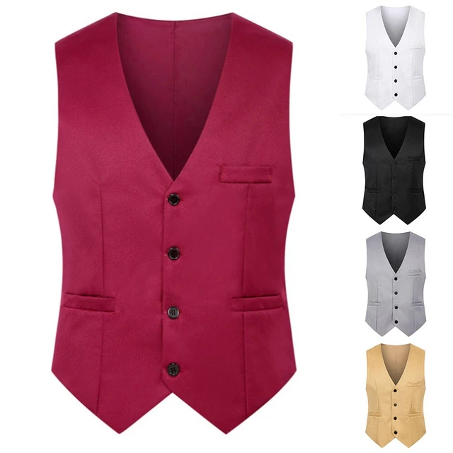 Gilet da uomo Any Occasion scollo a V autunno business doppio petto