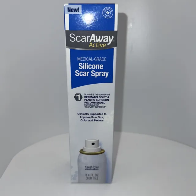 NEW ScarAway Active Silicone Scar Spray 3.4 fl oz, Exp 3/24